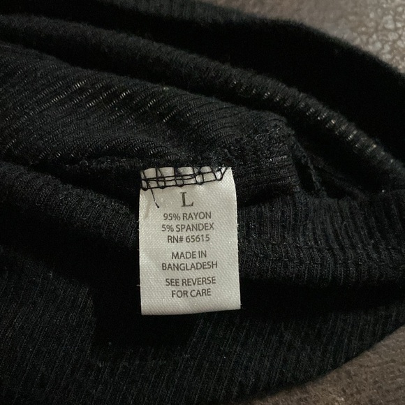 Splash Scooped Neck Ribbed Short Sleeve Top Size Large - Picture 9 of 10